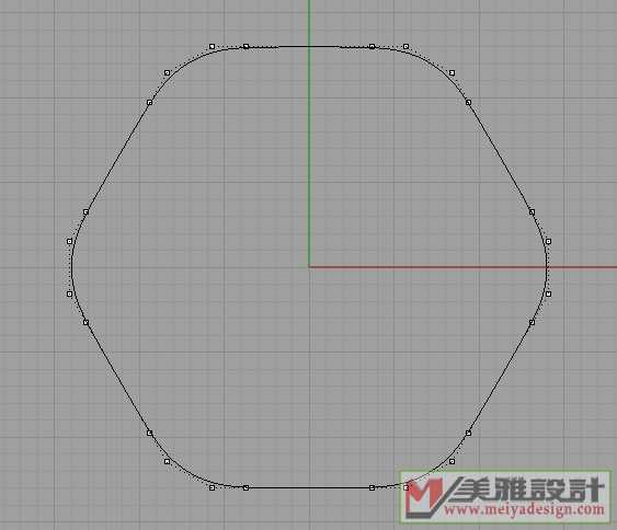 圆角六边形绘制