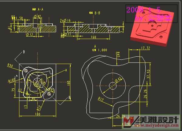 因为图纸布置小了,所以比例只能1/3.